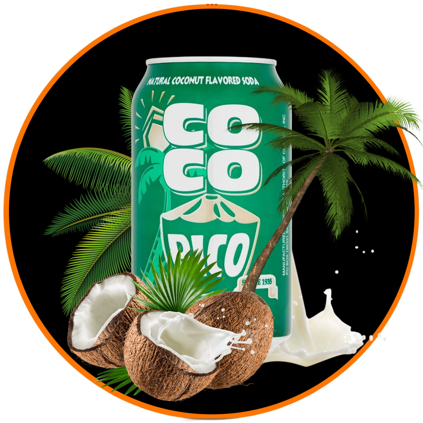 Coco Rico USA Coconut Flavored Soda