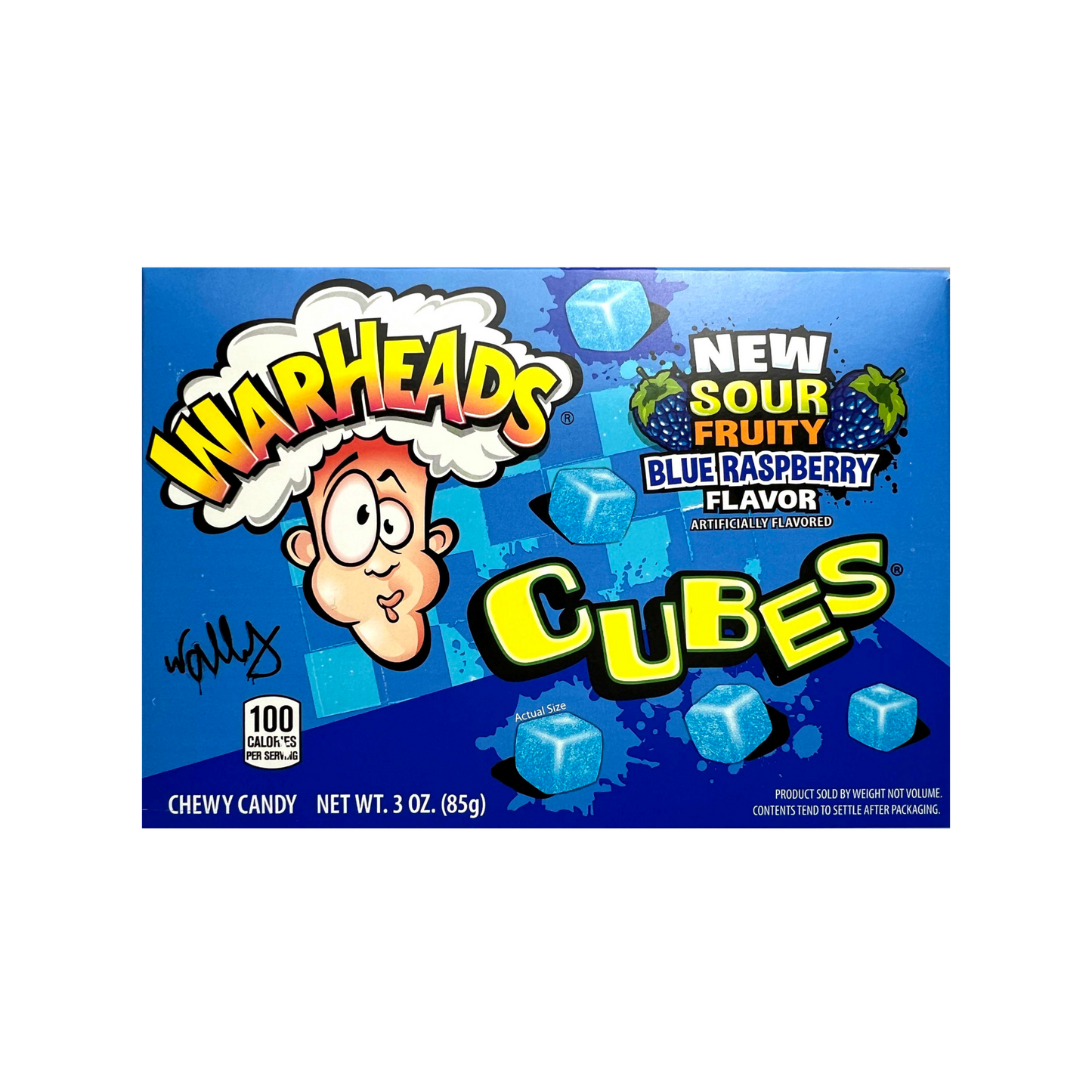 Warheads Blue Raspberry Cubes USA