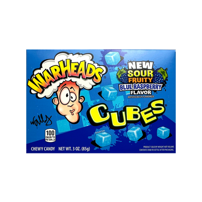 Warheads Blue Raspberry Cubes USA